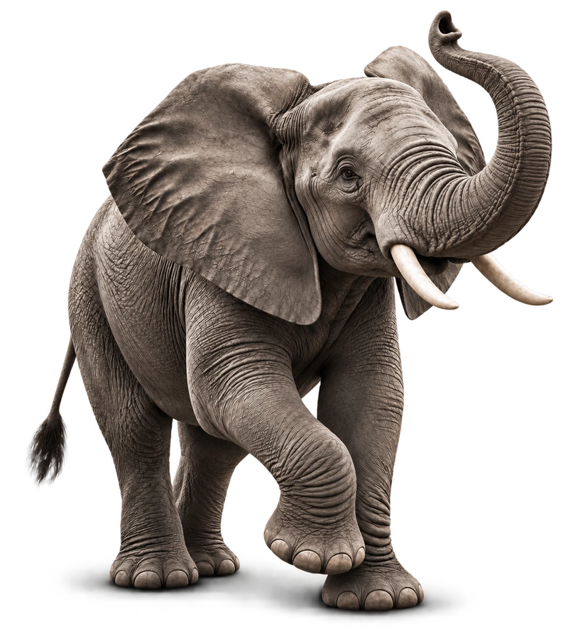 Elefante - símbolo da FFX Digital, agência de sites e apresentações em São Caetano do Sul
