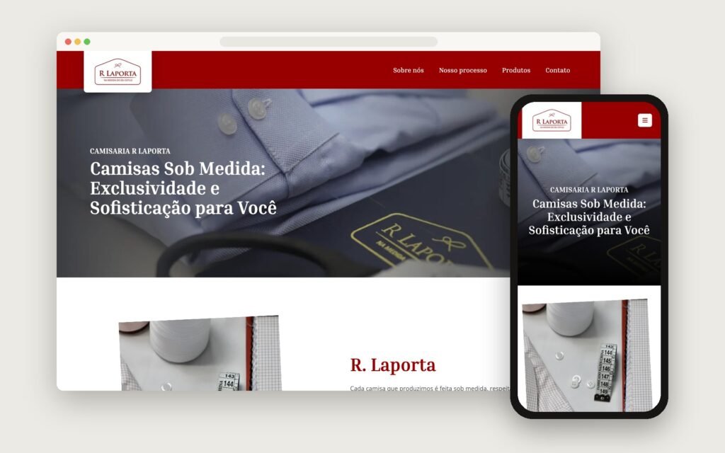 Camisaria R Laporta — Sites criada pela FFX Digital
