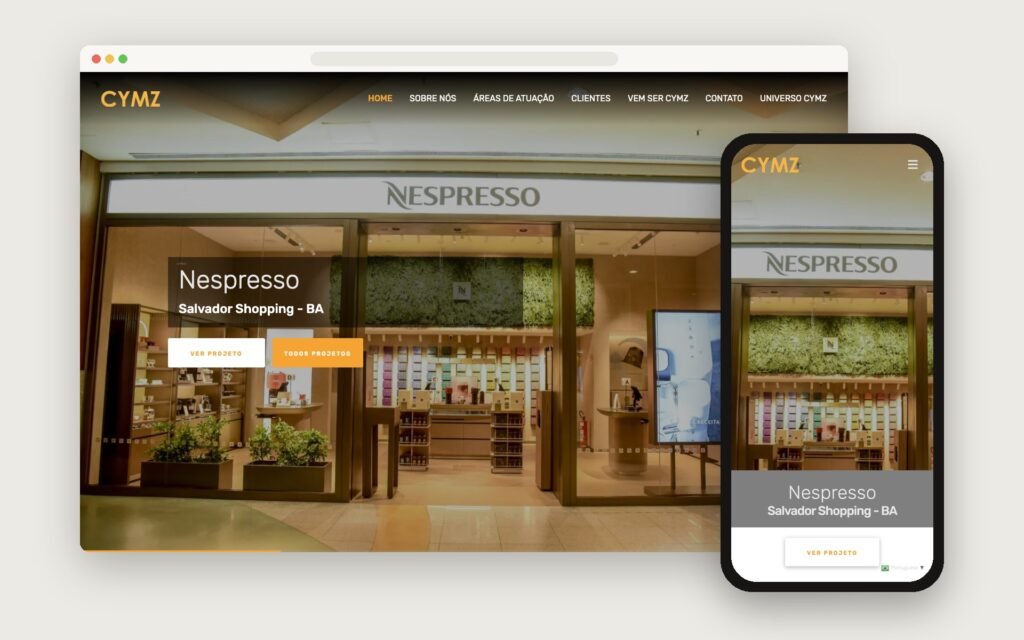 CYMZ Construções — Sites criada pela FFX Digital
