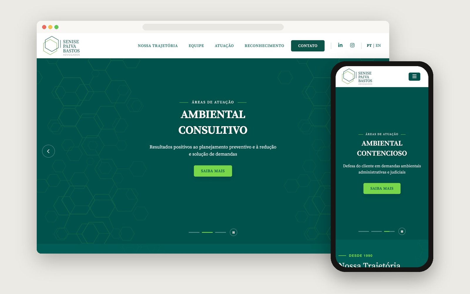 Senise Paiva Bastos — Site do Senise Paiva Bastos no computador e no celular